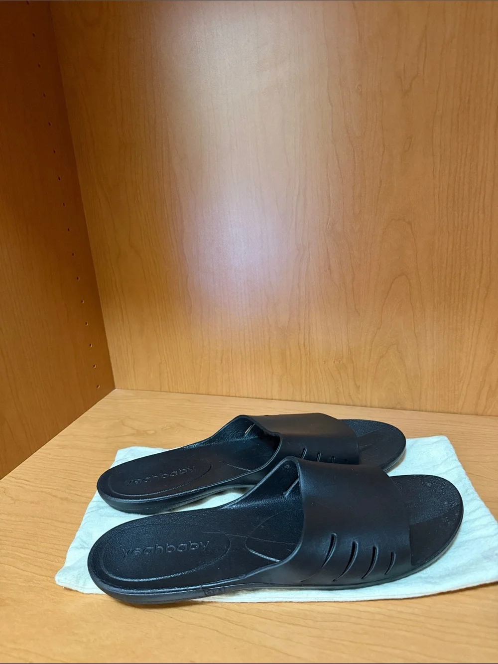 Men's Black Slide Sandals - Casual Comfort